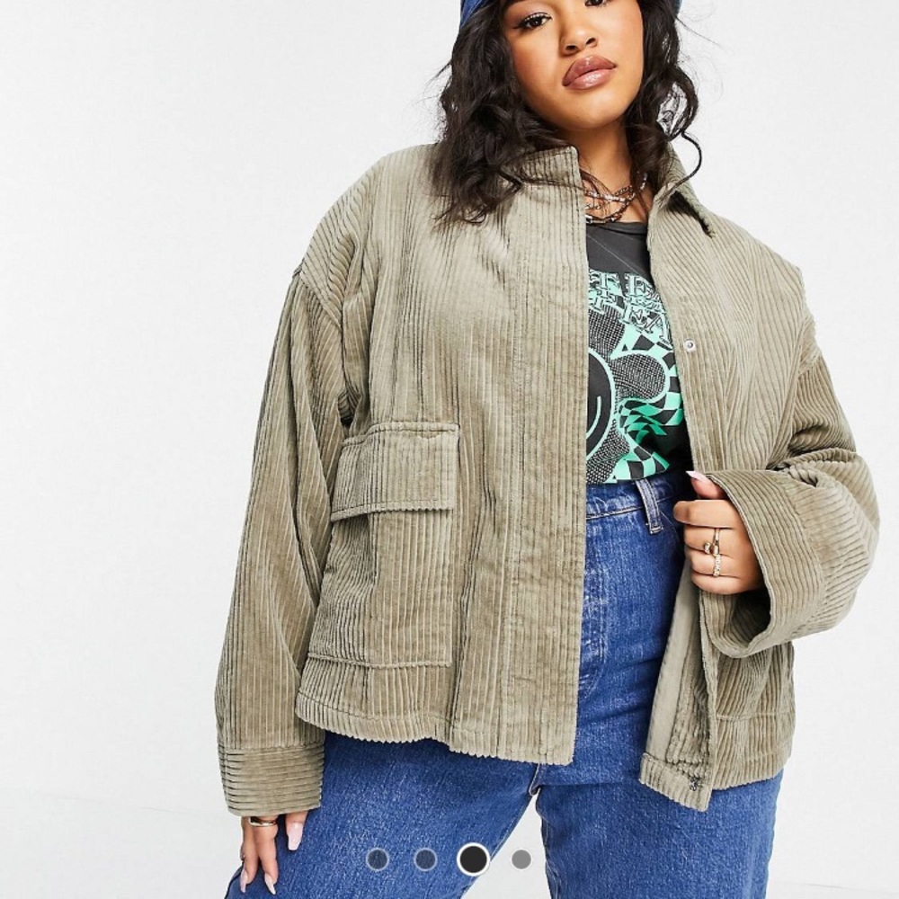 Corduroy cropped jacket